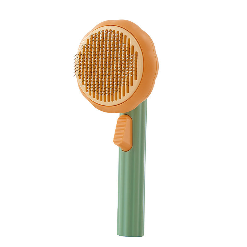 New Pet Cat Brush Hot Selling Hand-held Steel Wire Self-cleaning Comb Looper For Hair Removal - BuzzMart