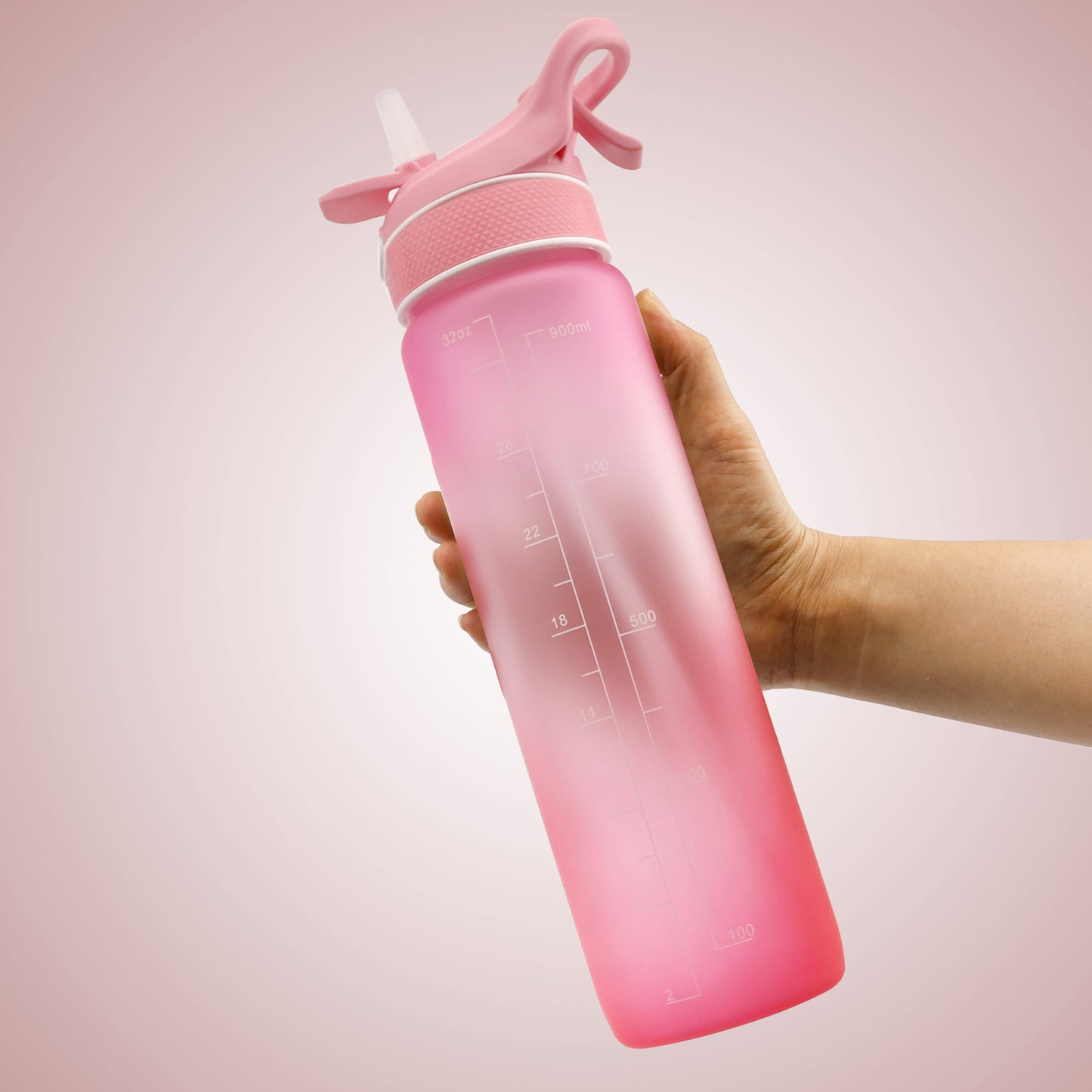 Water Bottle Scrub Bounce Cover Straw Space Cup Sports Water Bottle - BuzzMart