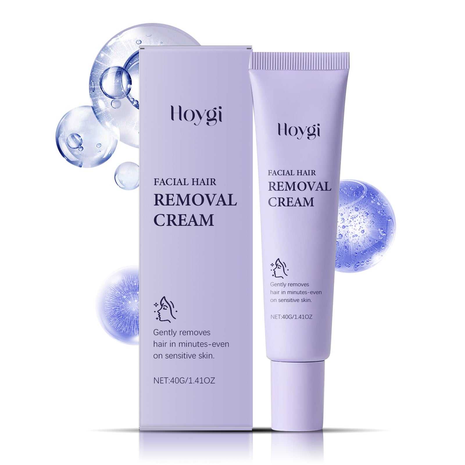 Skin‑soothing shave oil and depilatory cream combo for moisturizing finish.