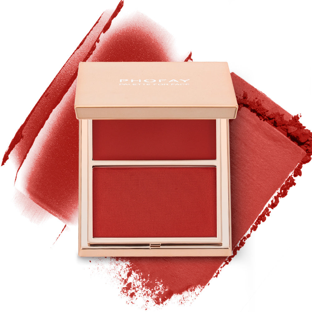 PHOFAY Double-Take Cream & Powder Blush Duo - BuzzMart