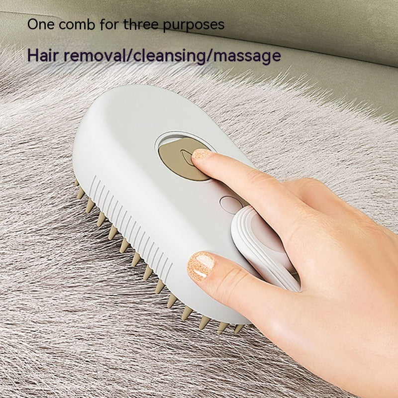 Cat Steam Brush Steamy Dog Brush 3 In 1 Electric Spray Cat Hair Brushes For Massage Pet Grooming Comb Hair Removal Combs Pet Products - BuzzMart