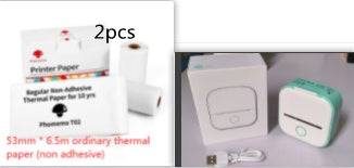 Portable Mini Thermal Label Printer Home Photo Printer Student Wrong Question Printer Bluetooth-compatible Mini Label Printer Price Tag - BuzzMart