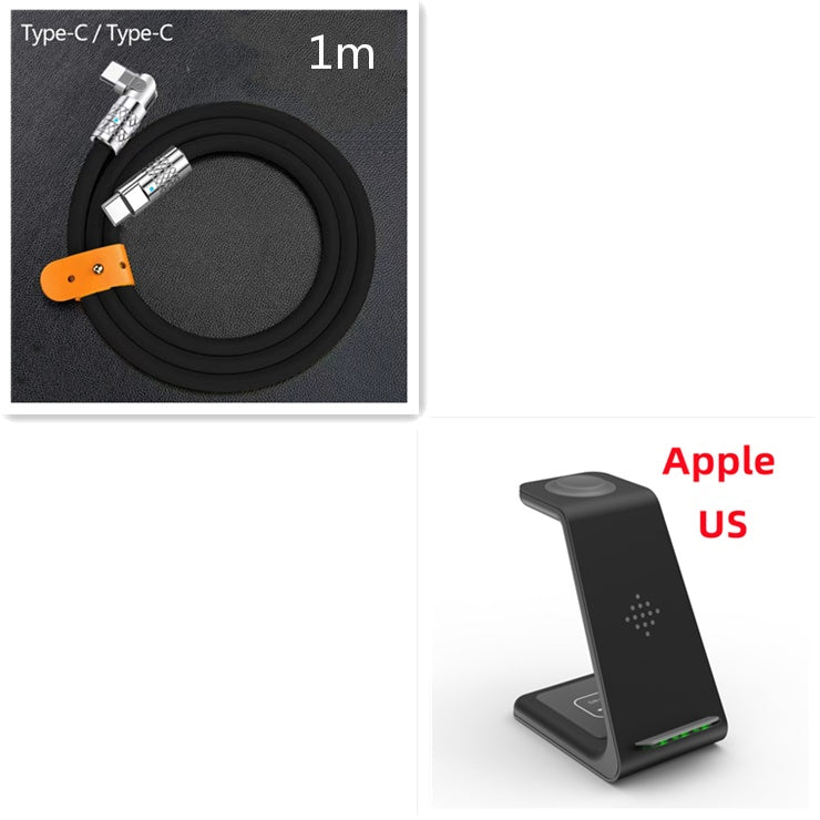 3 In 1 Fast Charging Station Wireless Charger Stand Wireless Quick Charge Dock For Phone Holder - BuzzMart