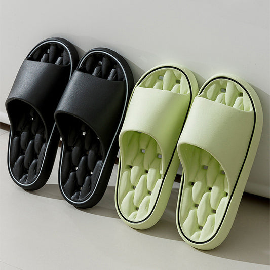 Non-slip Design Bathroom Slippers Home Summer Thick Sole Floor Bedroom House Shoes For Women Men - BuzzMart