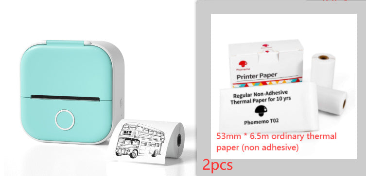 Portable Mini Thermal Label Printer Home Photo Printer Student Wrong Question Printer Bluetooth-compatible Mini Label Printer Price Tag - BuzzMart