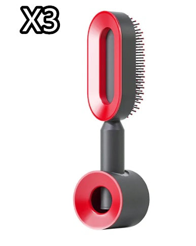 Self Cleaning Hair Brush For Women One-key Cleaning Hair Loss Airbag Massage Scalp Comb Anti-Static Hairbrush - BuzzMart