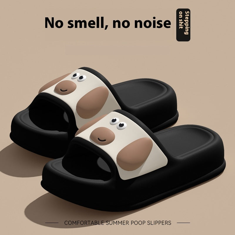Cute Cartoon Dog Slippers Non-slip Floor Bathroom Slipper Summer Women's House Shoes - BuzzMart