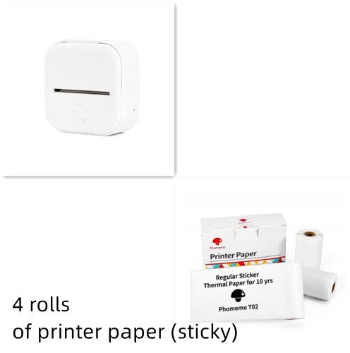 Portable Mini Thermal Label Printer Home Photo Printer Student Wrong Question Printer Bluetooth-compatible Mini Label Printer Price Tag - BuzzMart