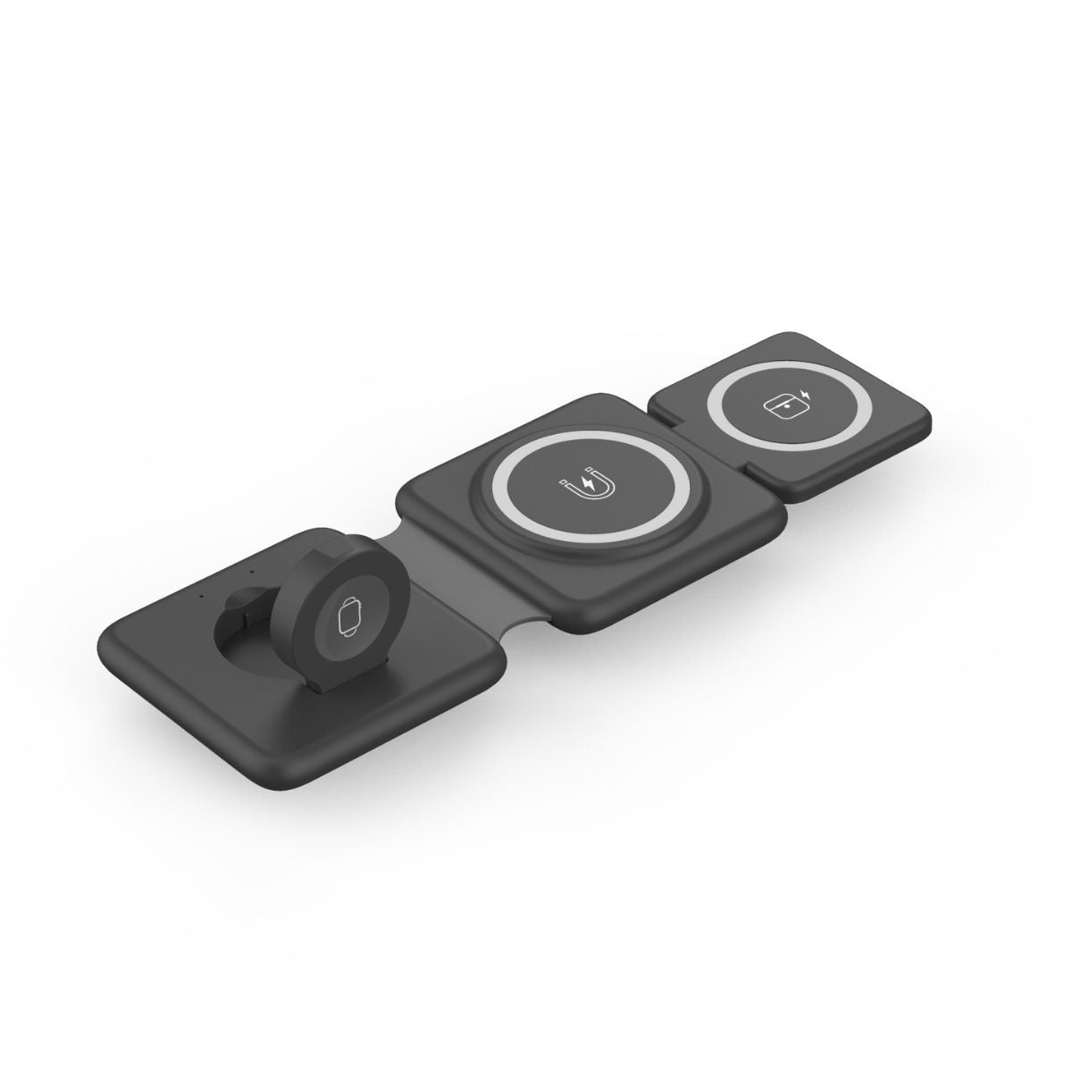 Folding Magnetic Suction Wireless Charger 3-in-1 - BuzzMart