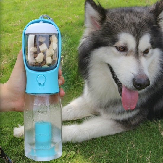 Portable Cat Dog Water Bottle Food Feeder Drinker Poop Dispenser 3 In 1 Leak-proof Multifunctional Dog Water Bottle Pet Products - BuzzMart