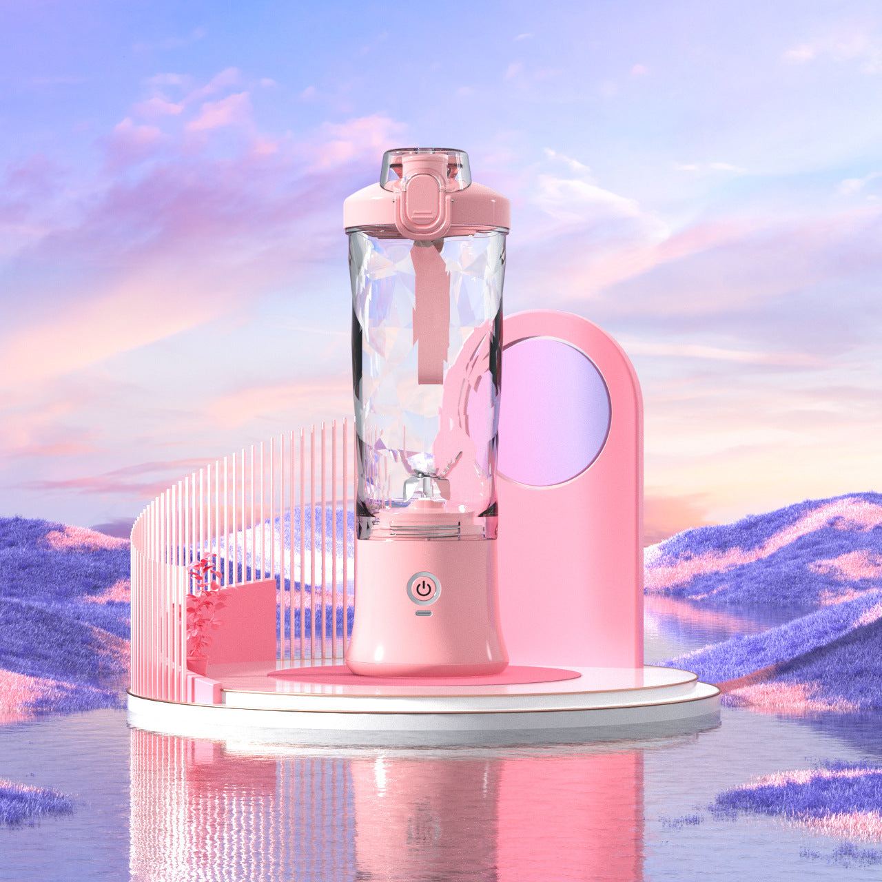 Mini 6-Blade Portable Blender – Smoothie Maker for Travel - BuzzMart
