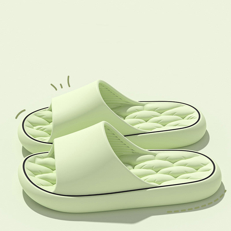 Non-slip Design Bathroom Slippers Home Summer Thick Sole Floor Bedroom House Shoes For Women Men - BuzzMart