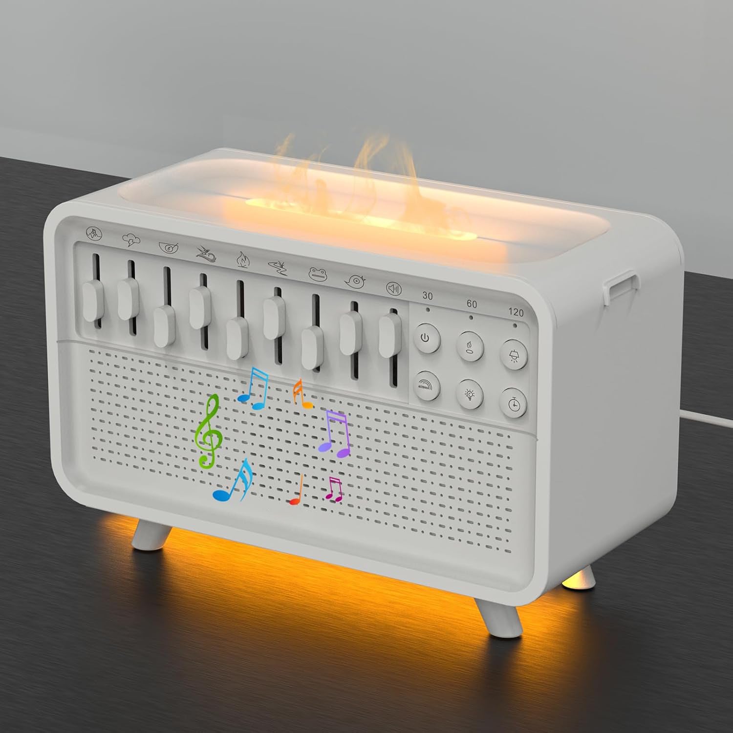 3 In 1 Bluetooth Speaker White Noise Sleep Night Light Humidifier All-in-one Machine Free Combination Of 8 Group Nature Sound - BuzzMart