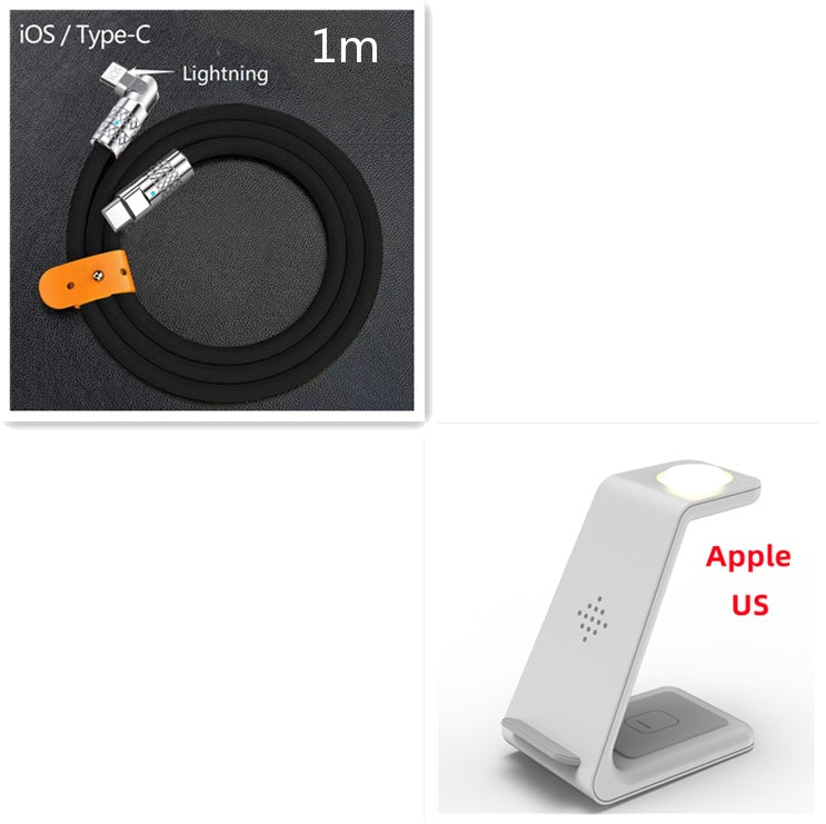 3 In 1 Fast Charging Station Wireless Charger Stand Wireless Quick Charge Dock For Phone Holder - BuzzMart
