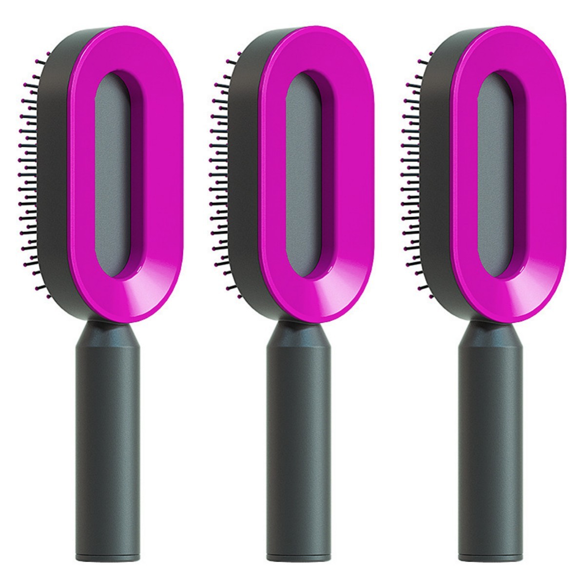 Self Cleaning Hair Brush For Women One-key Cleaning Hair Loss Airbag Massage Scalp Comb Anti-Static Hairbrush - BuzzMart