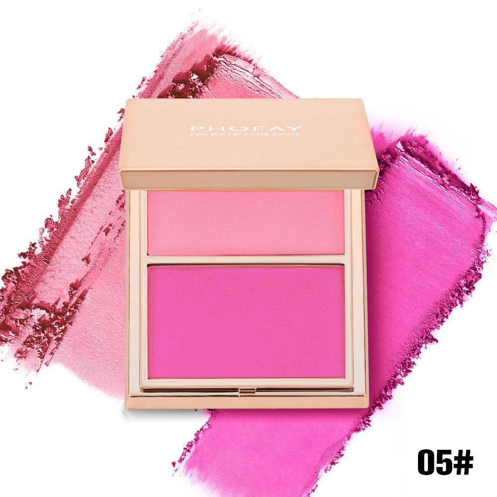 PHOFAY Double-Take Cream & Powder Blush Duo - BuzzMart