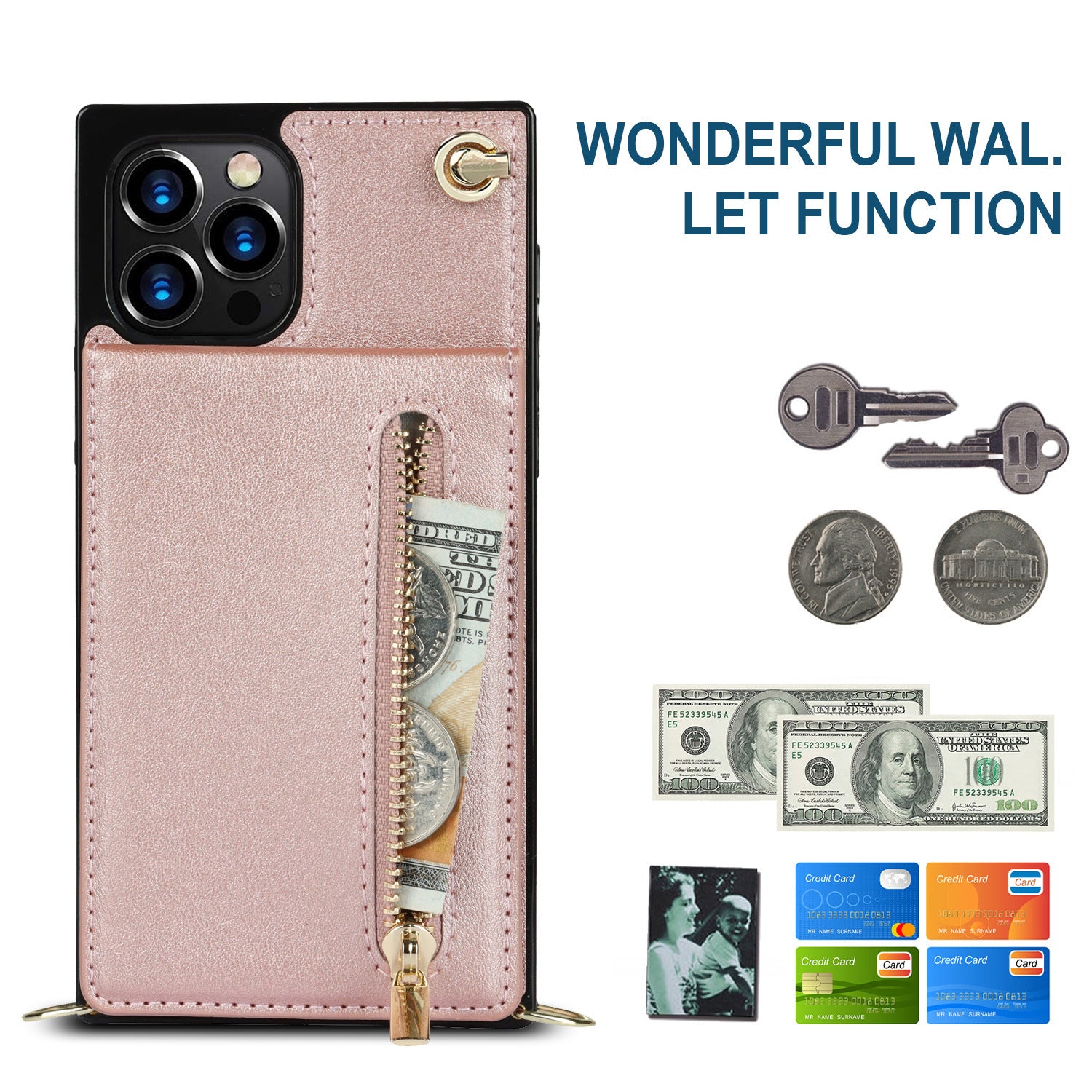 Zipper Phone Case Phone Case Crossbody - BuzzMart