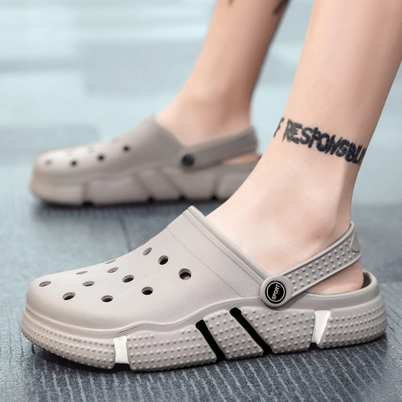 Men Sandals Summer Hole Shoes Beach Slippers - BuzzMart