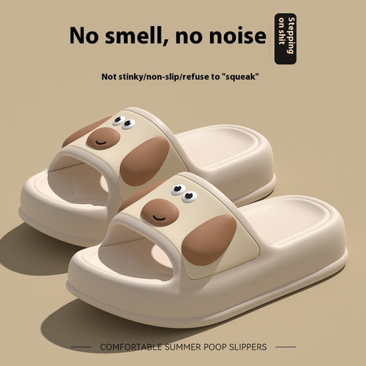 Cute Cartoon Dog Slippers Non-slip Floor Bathroom Slipper Summer Women's House Shoes - BuzzMart