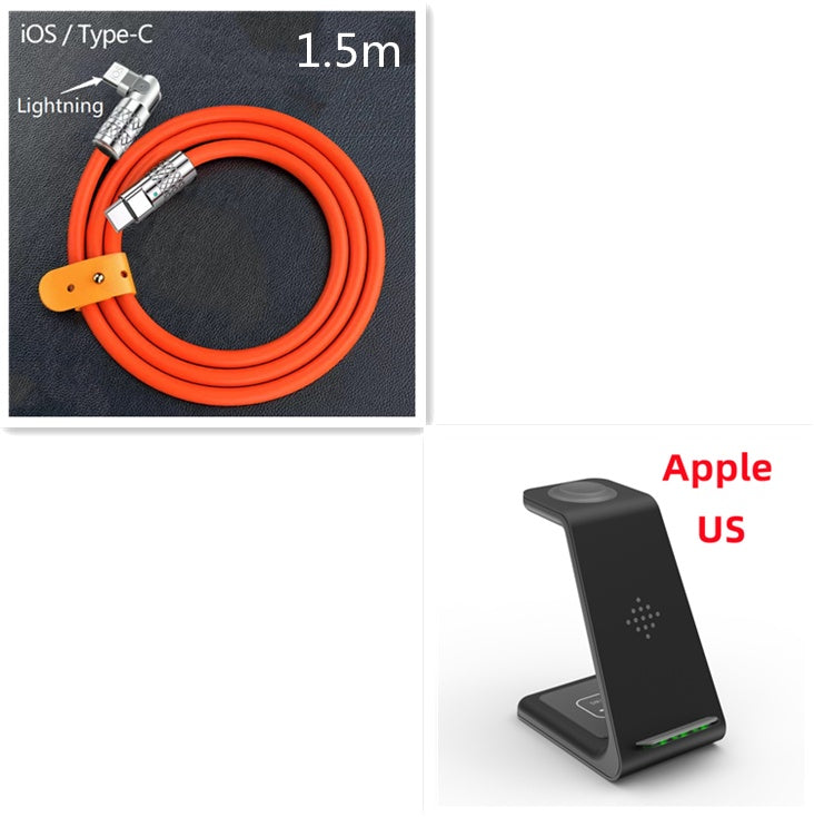 3 In 1 Fast Charging Station Wireless Charger Stand Wireless Quick Charge Dock For Phone Holder - BuzzMart