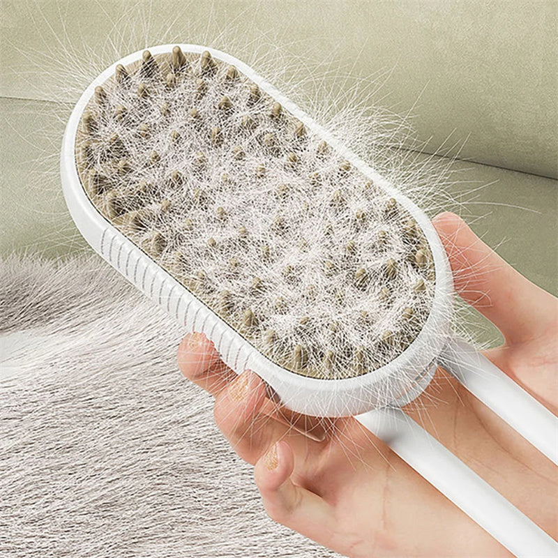 Cat Steam Brush Steamy Dog Brush 3 In 1 Electric Spray Cat Hair Brushes For Massage Pet Grooming Comb Hair Removal Combs Pet Products - BuzzMart
